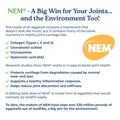 NatureCity NEM eggshell membrane capsule emphasizing cartilage-support ingredients.