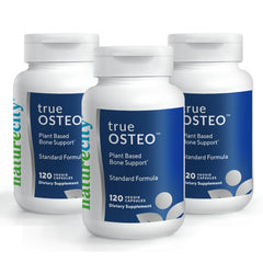 NatureCity True-Osteo bottle label close-up for plant-based bone support