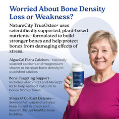 NatureCity TrueOsteo vitamin K2 and D3 optimize calcium use.