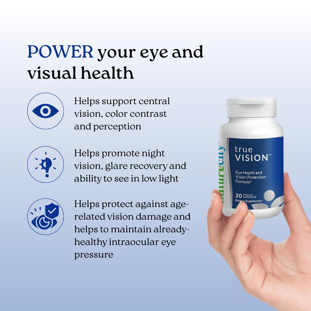 NatureCity TrueVision visual graphic of lutein-zeaxanthin supporting macula health