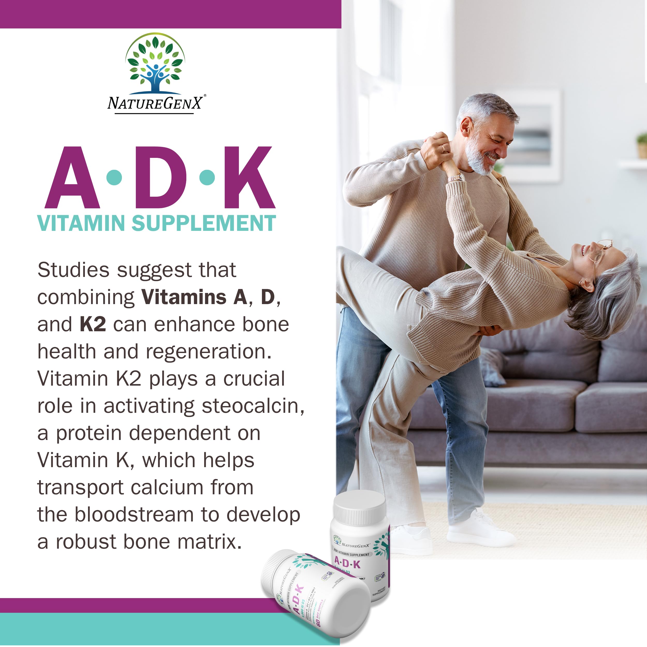 NatureGenX ADK pack of 2 bottles for convenient daily use.