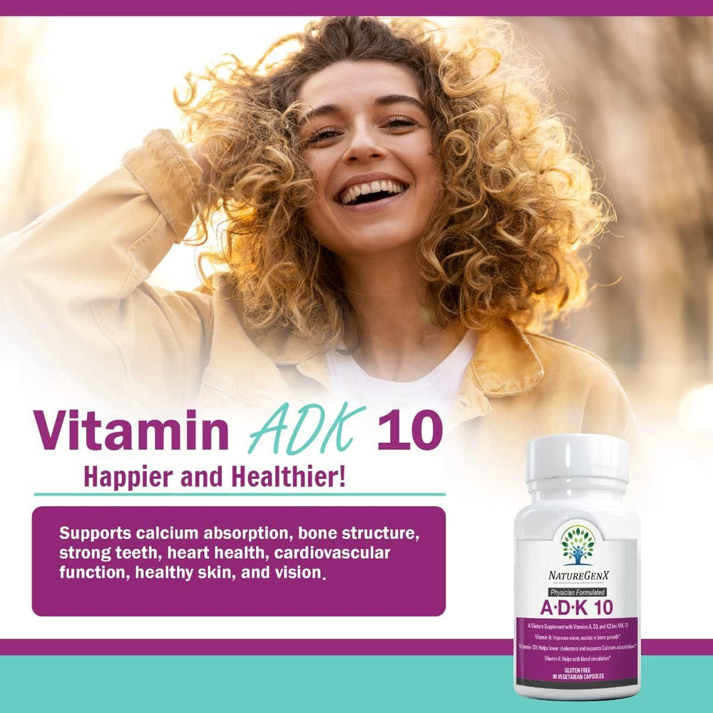NatureGenX ADK10 capsules-in-hand showing convenient one-per-day dosing.
