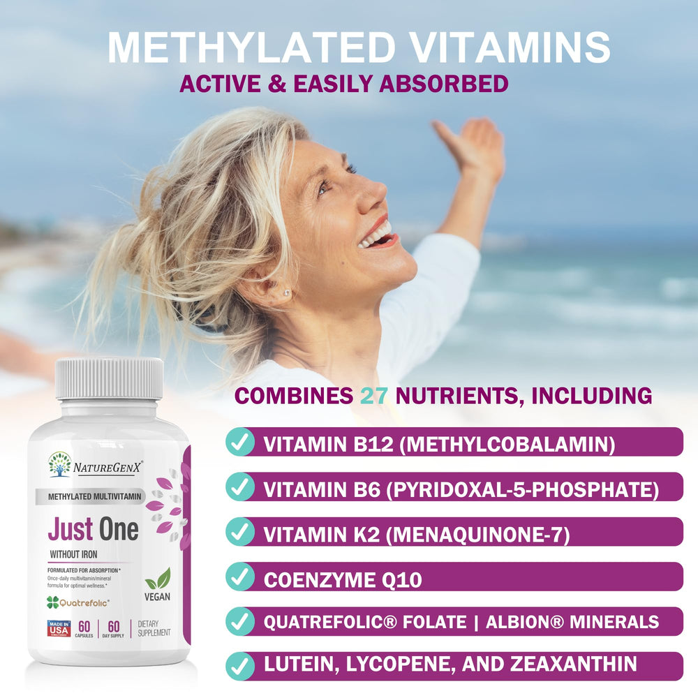 NatureGenX iron-free formula icon indicating dietary flexibility.