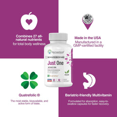 NatureGenX Just One Daily vitamin complex offers a convenient one capsule daily solution for busy lifestyles