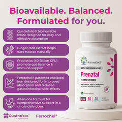 NatureGenX Methyl Prenatal ginger photo evokes morning comfort and digestive balance