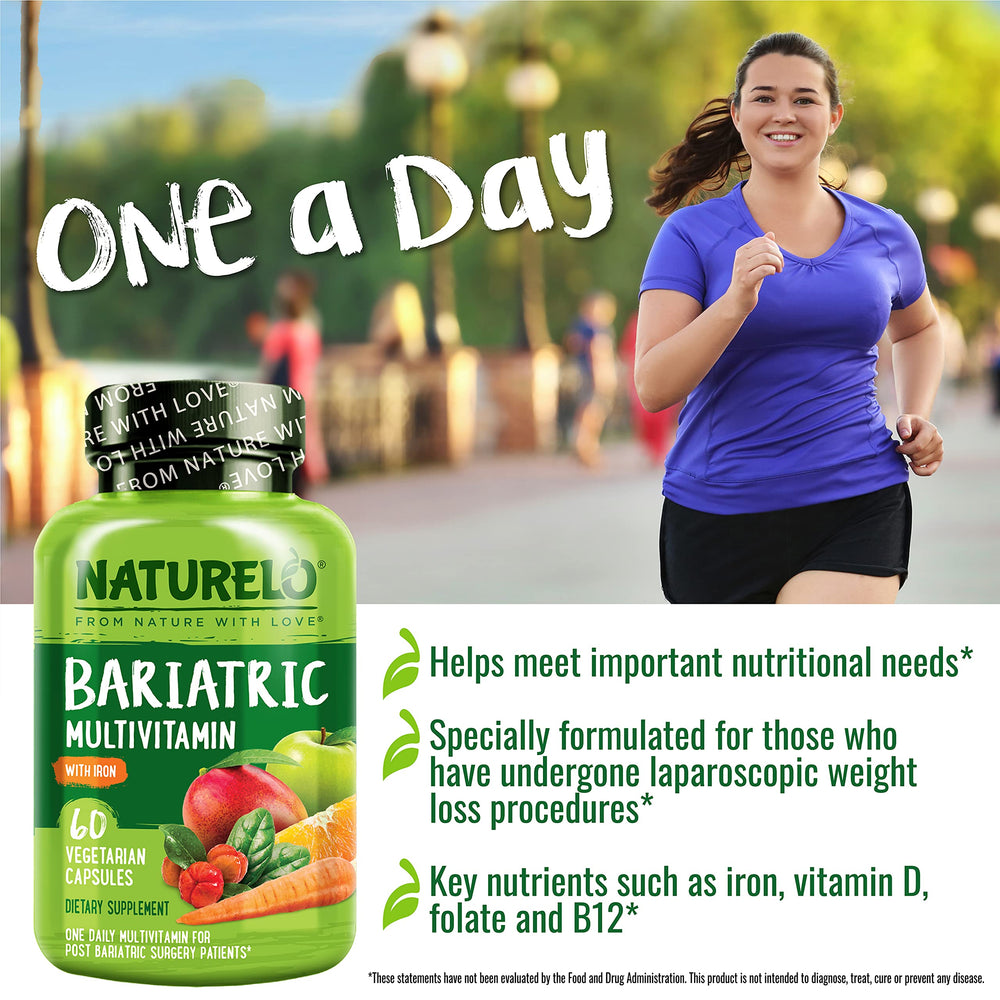 Naturelo label-detail image emphasizing non-GMO, gluten-free vitamins for post-op recovery