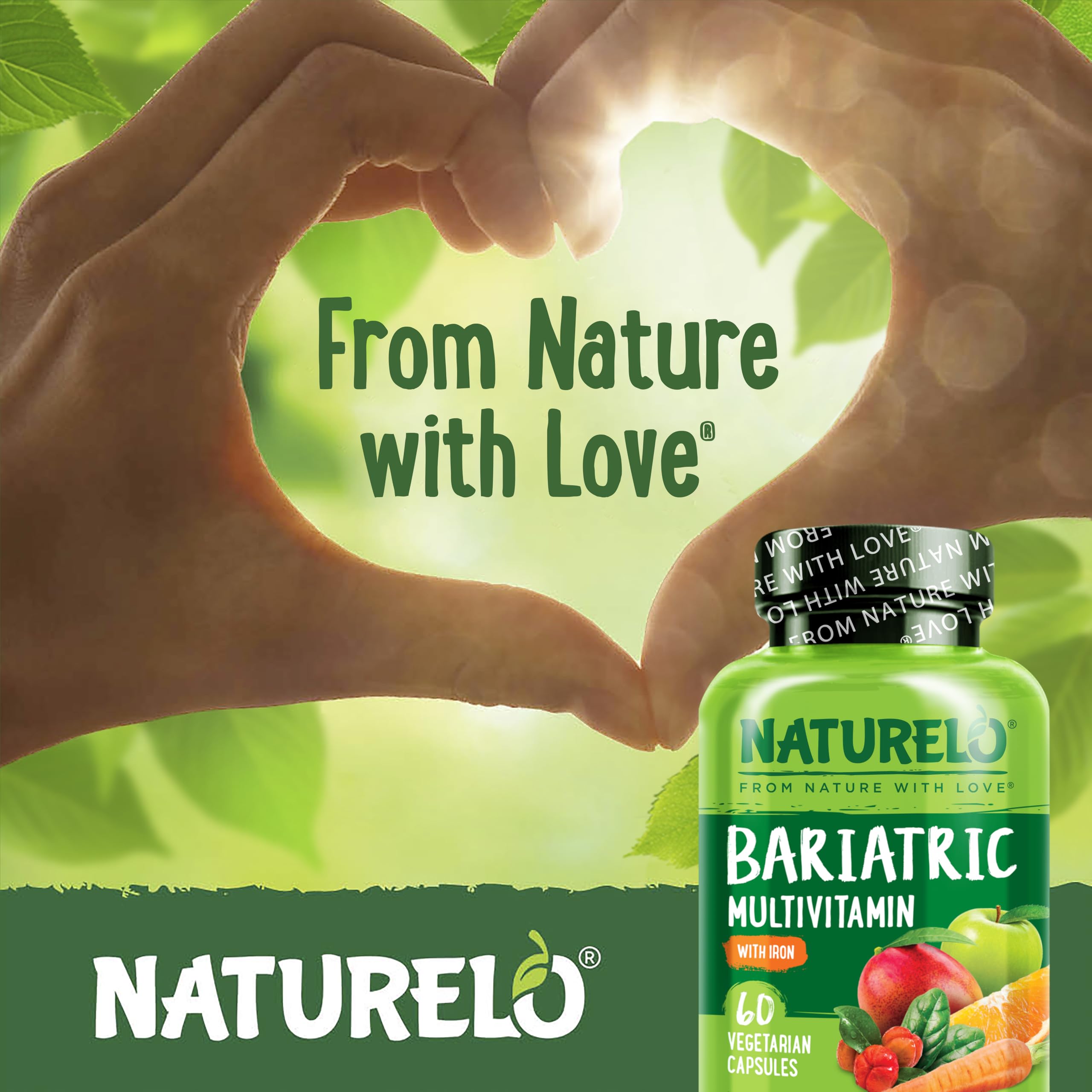 Naturelo plant-based nutrients image featuring Sunflower Vitamin E and kelp iodine