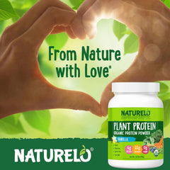 Naturelo label highlighting 4 g BCAAs per scoop for endurance support