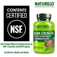 Naturelo calcium d3 k2 ingredients panel supports absorption and balance