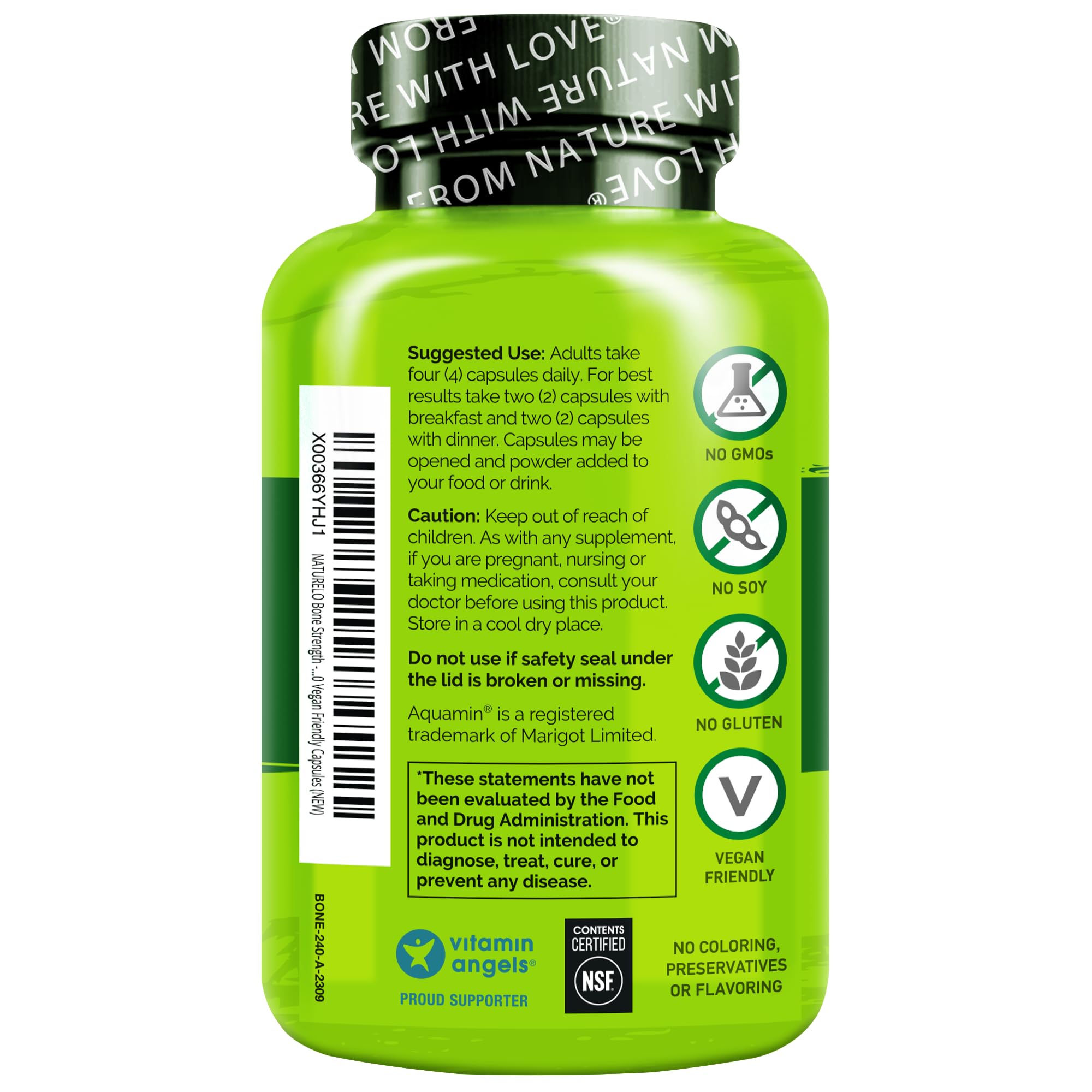 Naturelo packaging eco design suggests sustainable gluten-free supplement