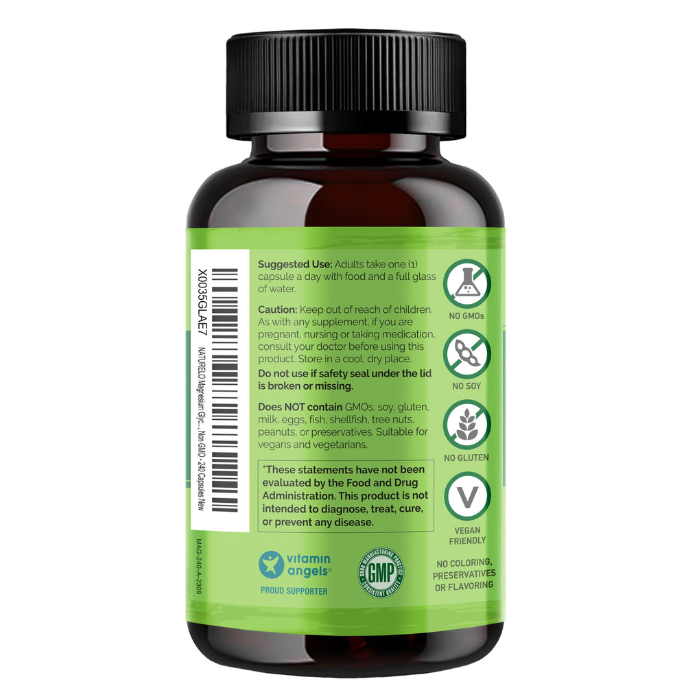 Naturelo clean-label vegan non-GMO seal indicating gluten-free status