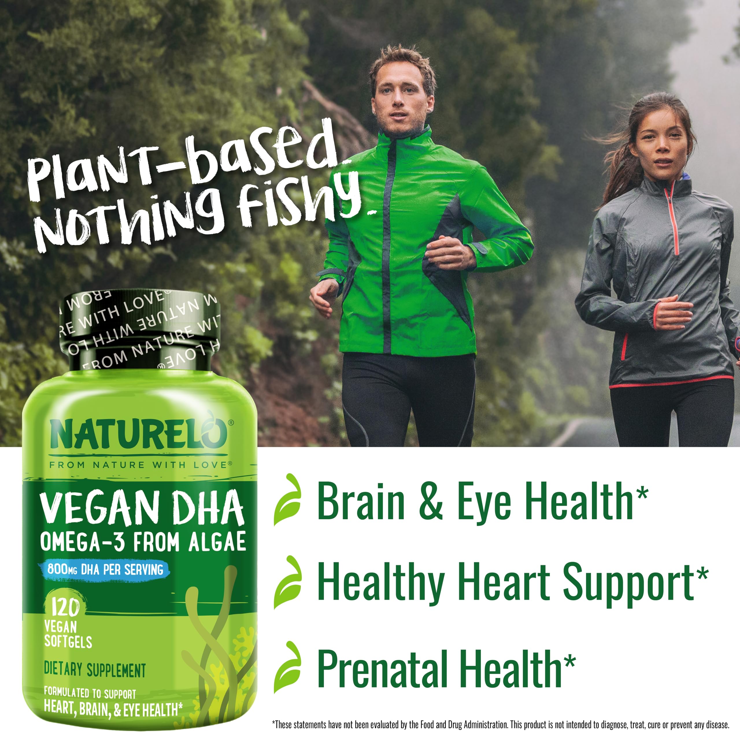 Brain health visual with Naturelo DHA for cognition and focus support