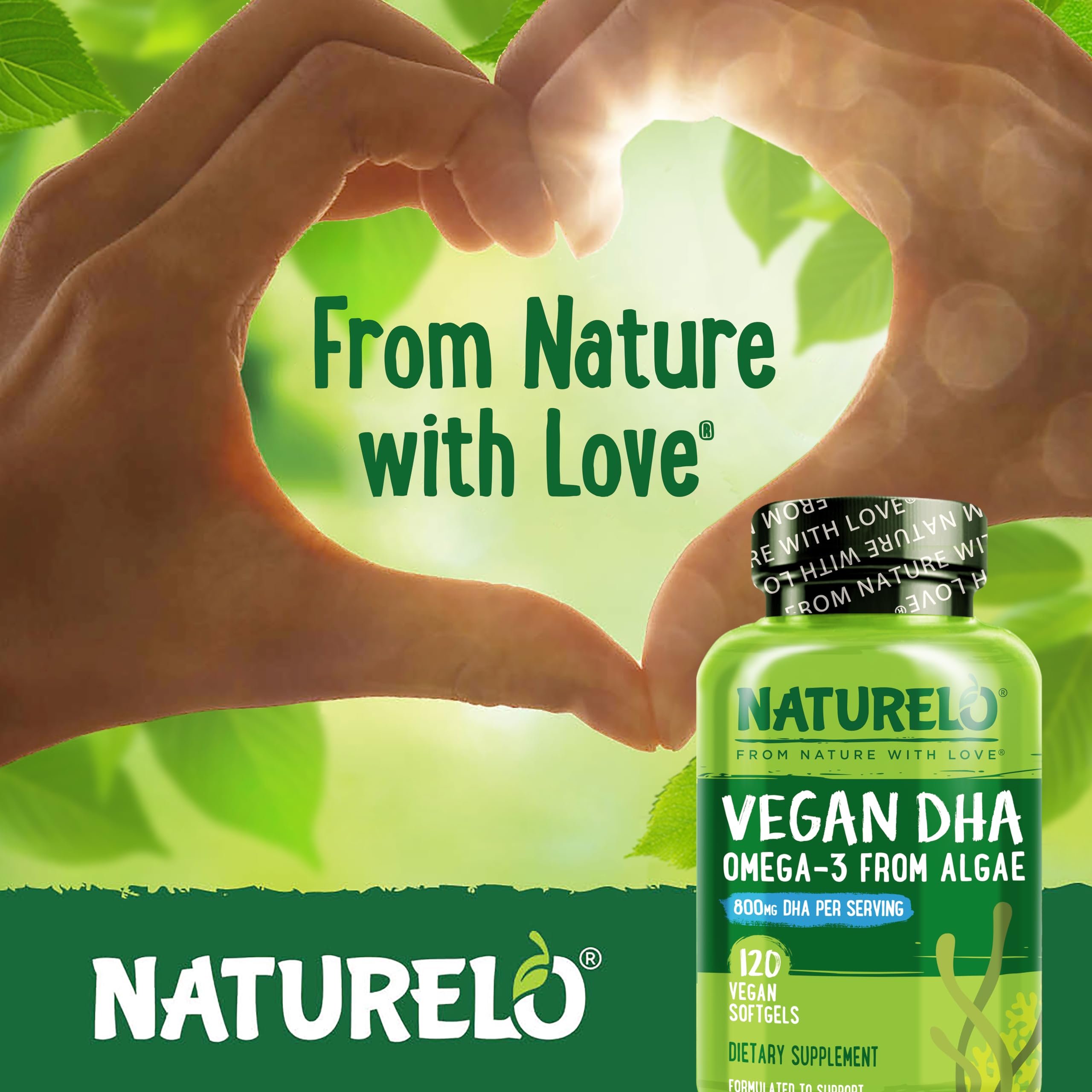 Heart health visual with Naturelo DHA indicating cardiovascular wellness potential