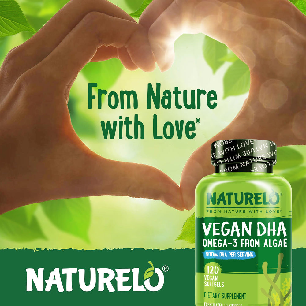 Heart health visual with Naturelo DHA indicating cardiovascular wellness potential