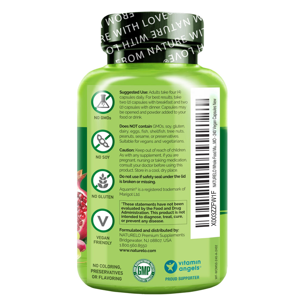 Naturelo iron-free formula: tailored for women 50+ seeking joint, eye, and heart support.