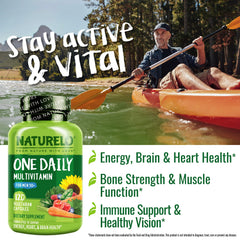 Naturelo Men's Multivitamins plant-based nutrients listed on packaging
