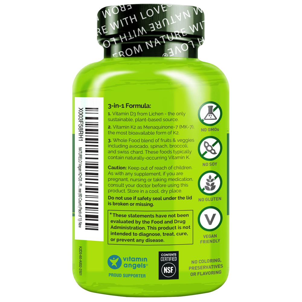 NATURELO non-GMO badge highlights product integrity