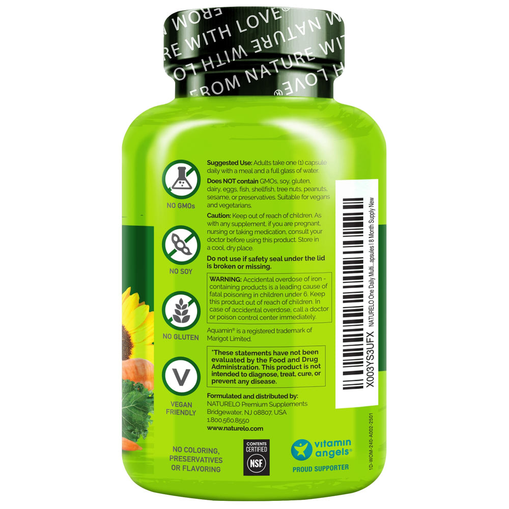NATURELO eight-month supply bottle provides value and consistency.