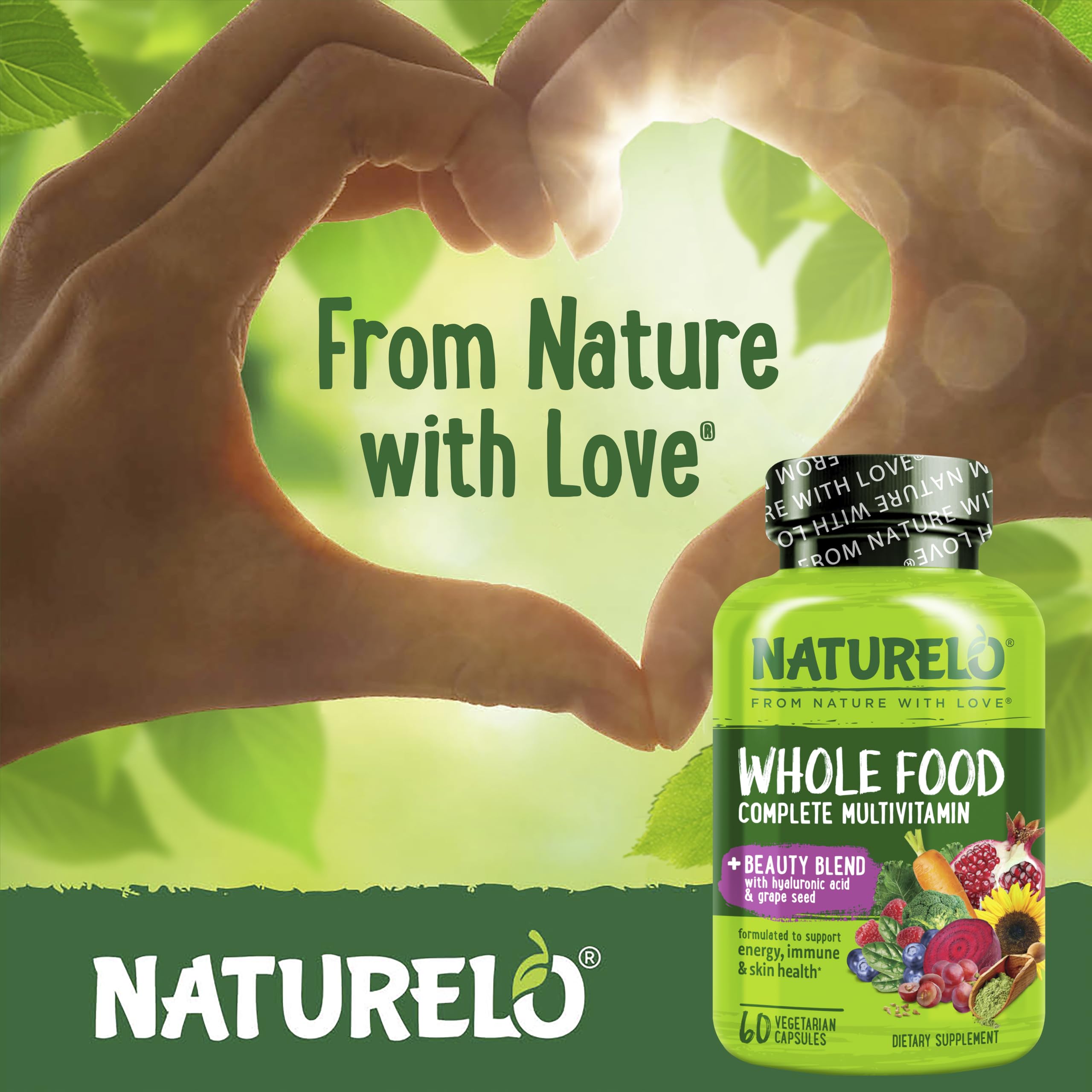 Naturelo Organic fruits and vegetables blend for wholesome nutrition.