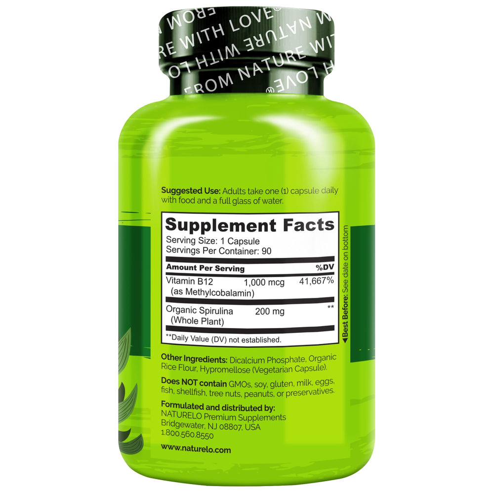Naturelo pack of 2 b12 supplements signals value and convenience