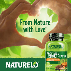 NATURELO Prostate & Urinary Health broccoli-lycopene blend for antioxidant support.