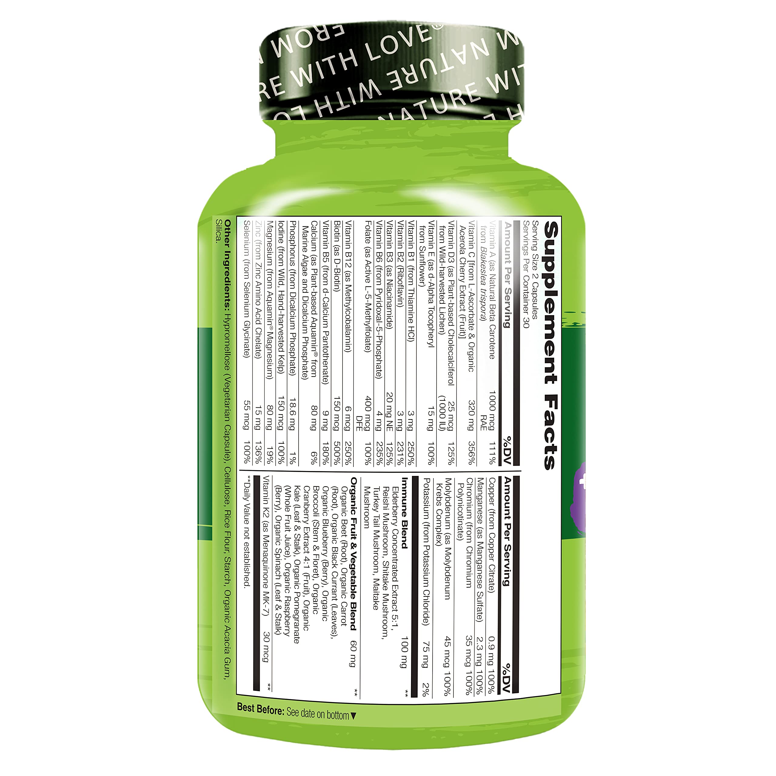 Naturelo daily usage with two capsules for comprehensive support