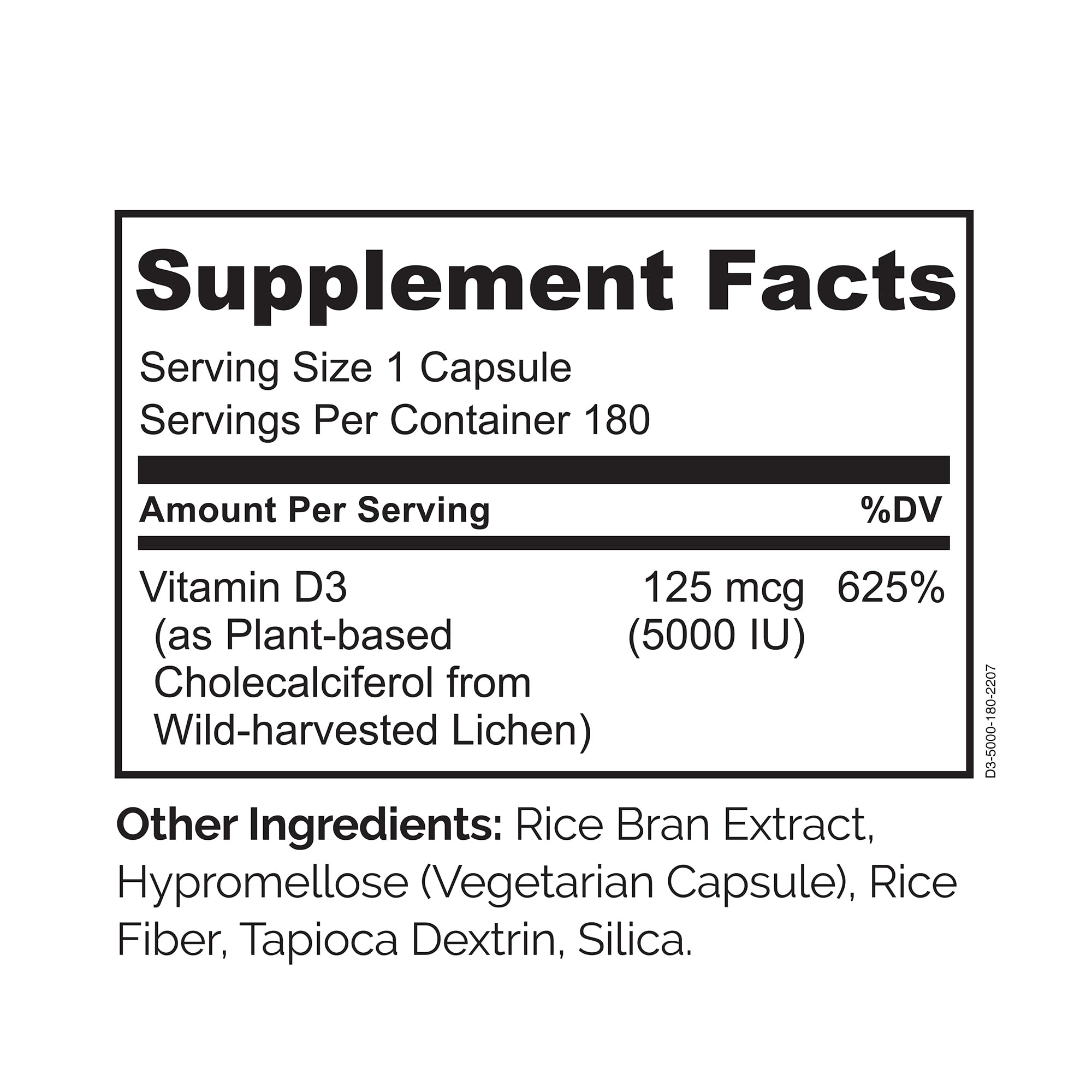 Closeup of Naturelo Vitamin D3 capsules, easy-to-swallow plant-based D3.