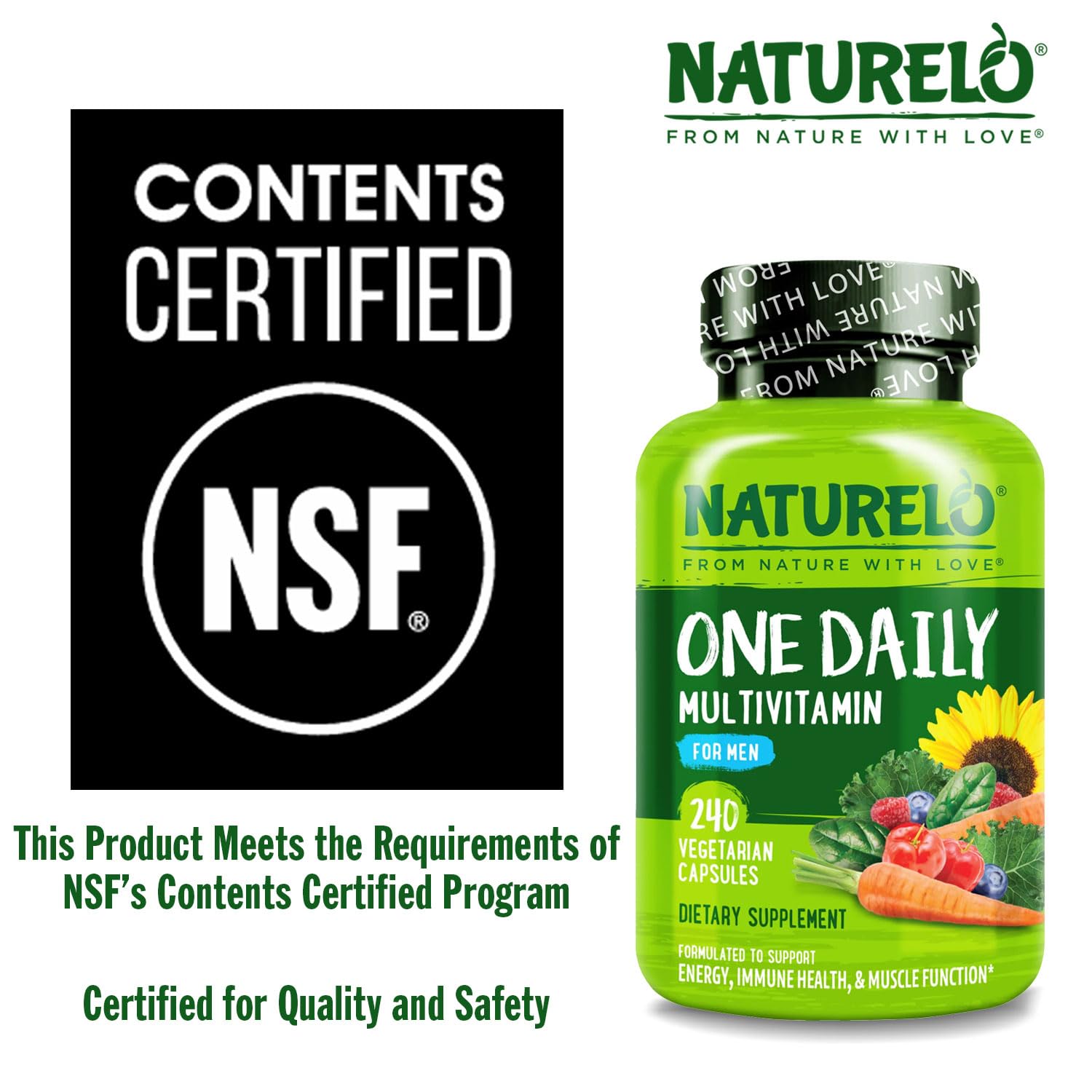 Naturelo Activated B vitamins and chelated minerals for better absorption.