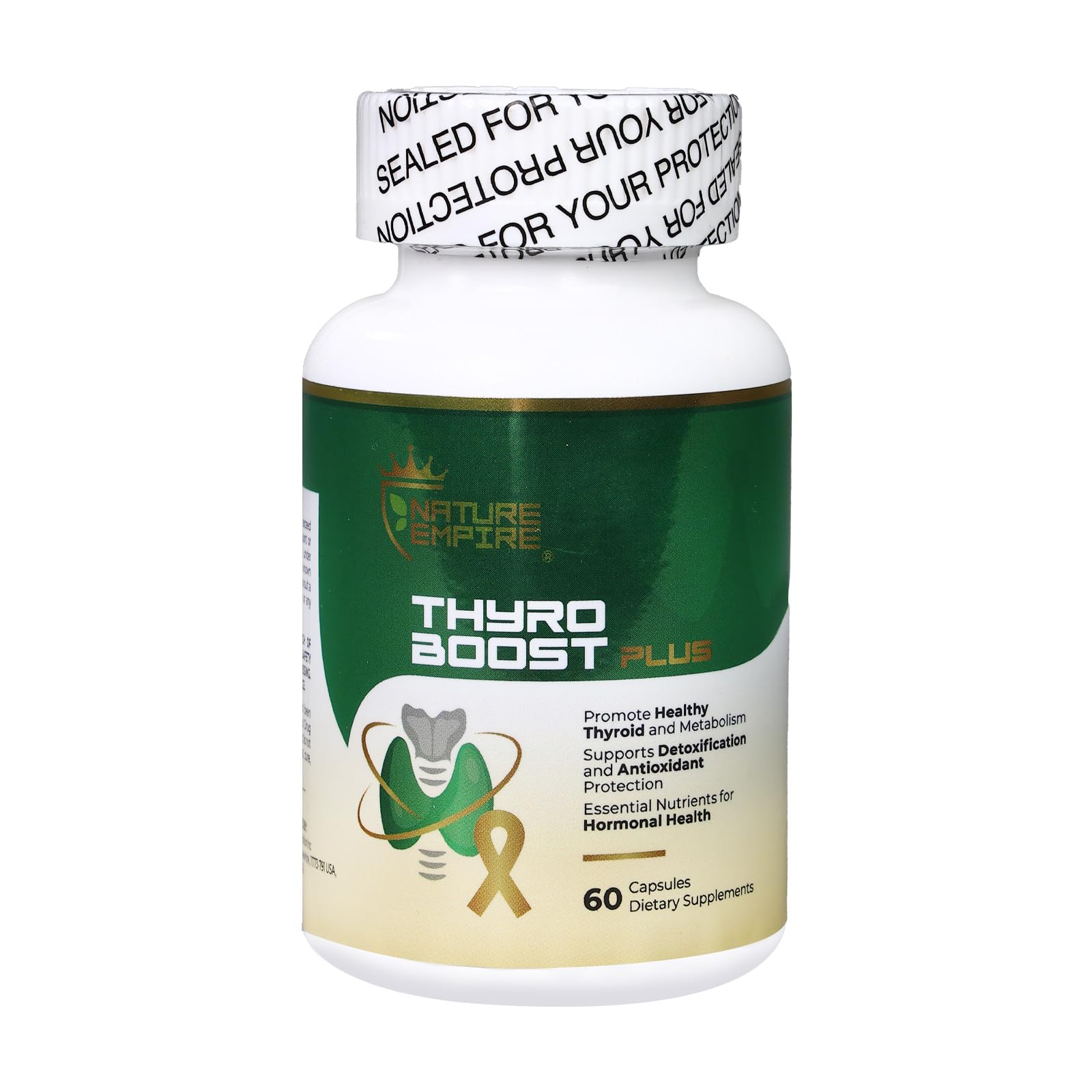 NatureMPIRE Thyro Boost Plus bottle front for daily thyroid support.