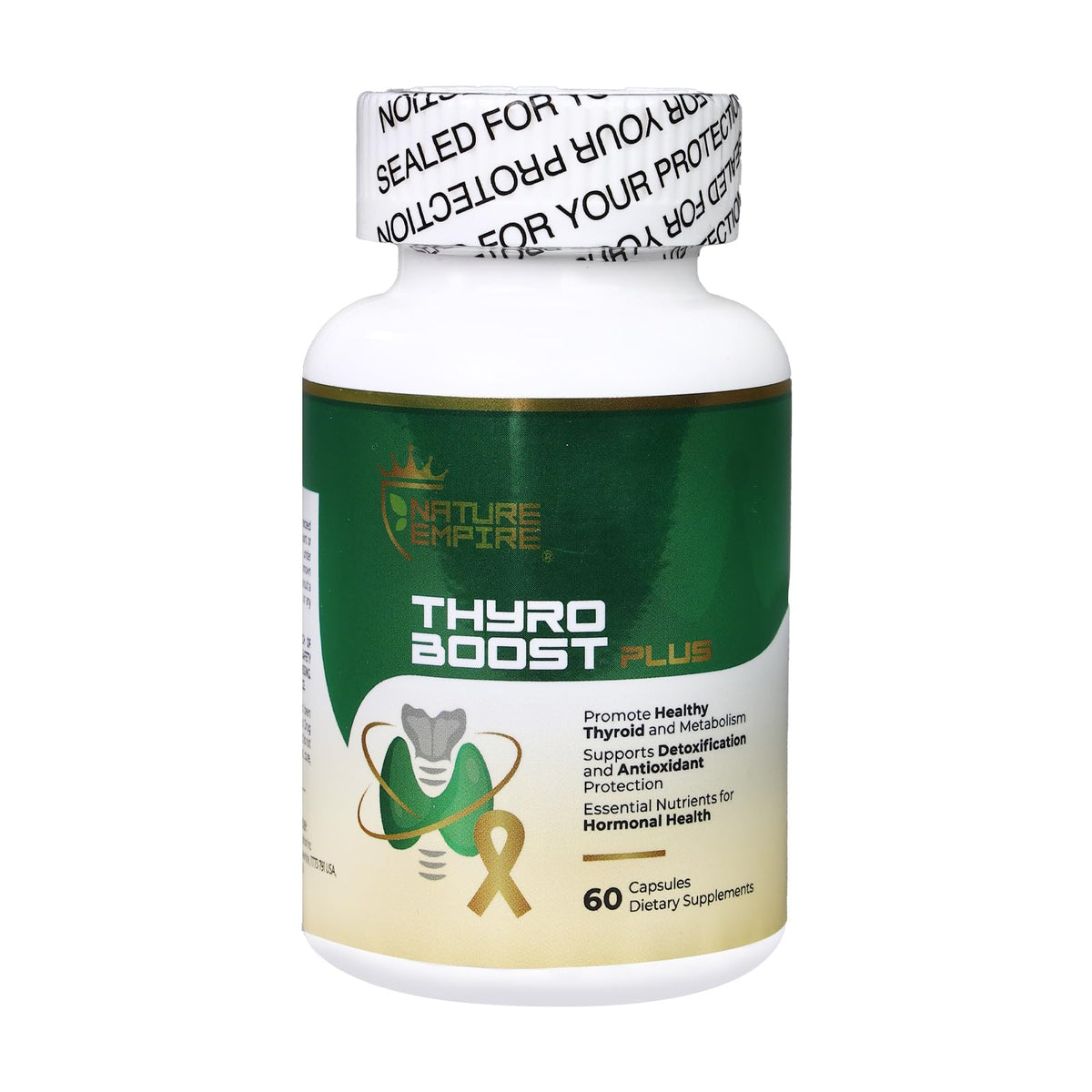 NatureMPIRE Thyro Boost Plus bottle front for daily thyroid support.