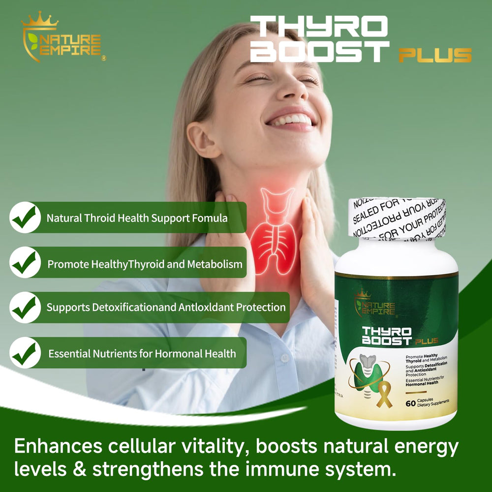 NatureMPIRE Thyro Boost Plus vegan formula details.
