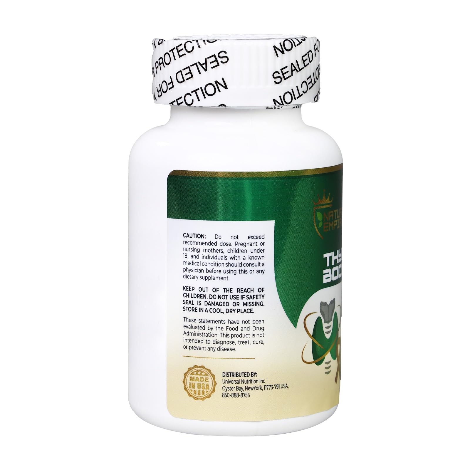 NatureMPIRE Thyro Boost Plus active botanicals close-up.