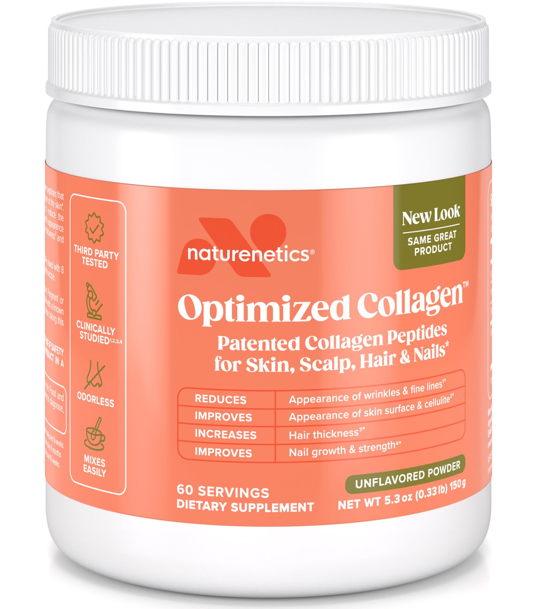 Naturenetics collagen bottle for daily skin hydration.