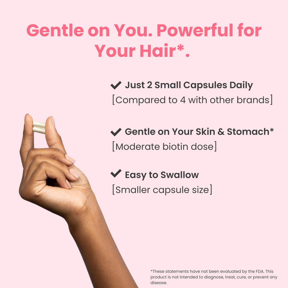 Naturenetics HairAnew nutrient-table image highlights biotin and zinc benefits.