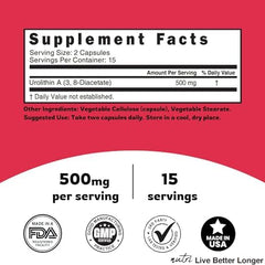 Daily-use Nutri Urolithin A bottle on a shelf by Nature's Fusions