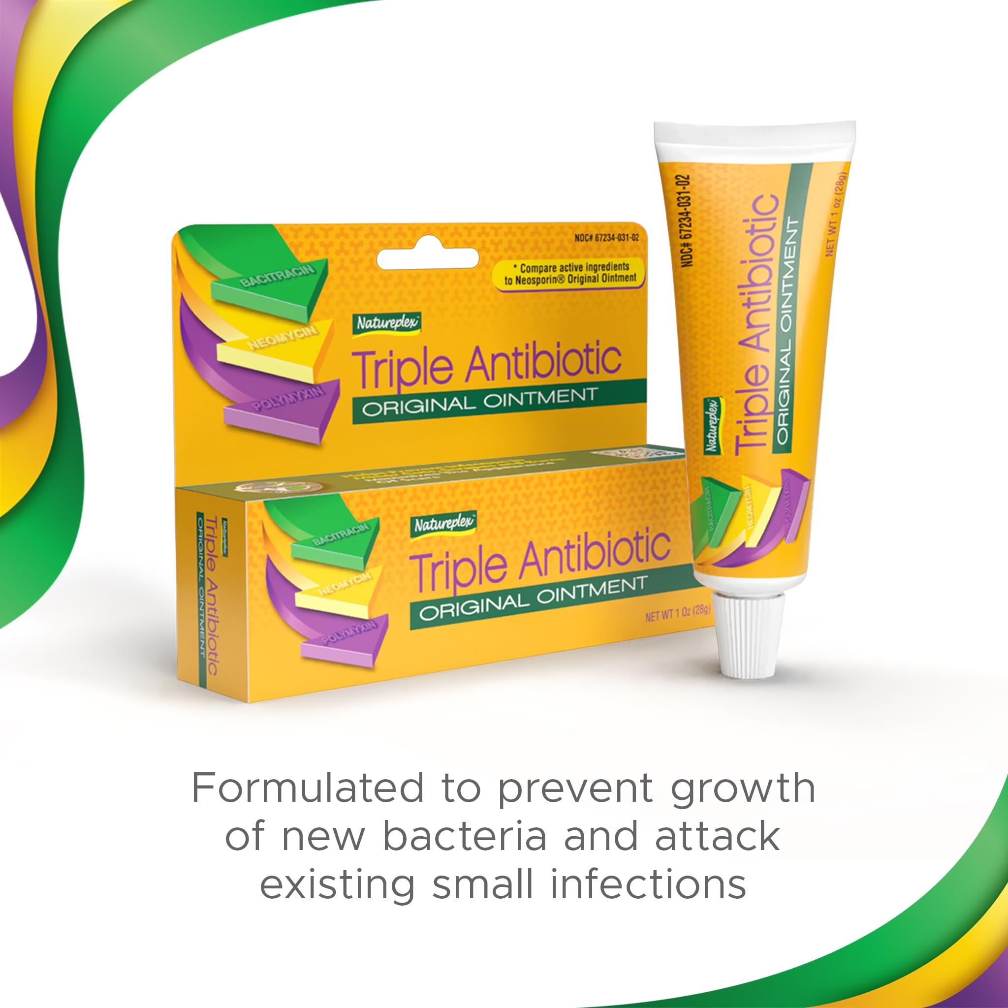 Natureplex Triple Antibiotic Ointment 24-pack packaging for home and school