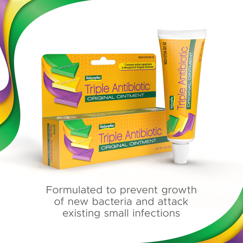 Natureplex Triple Antibiotic Ointment 24-pack packaging for home and school