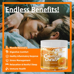 Natures Aid Colostrum Chews orange flavor with inviting aroma.
