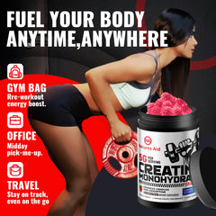 Nature's Aid Creatine Gummy vegan, sugar-free chews suitable for workouts.