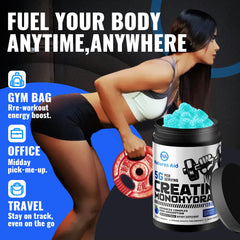 Athlete-ready scene illustrates pre-workout use and energy-friendly supplementation.