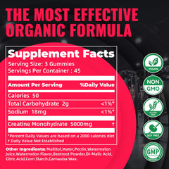 Natures Aid Creatine Gummy close-up reveals easy-to-chew, tasty daily supplement.