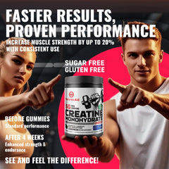 Natures Aid Creatine Gummy pouring into glass shows simple daily routine.