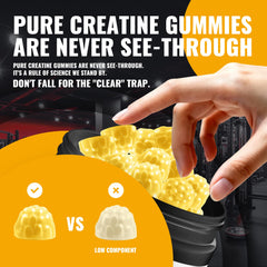 Three gummies per serving visual for Natures Aid Creatine Gummies