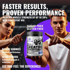 Natures Aid Creatine Monohydrate Gummies gluten-free badge communicates allergen-friendly choice.