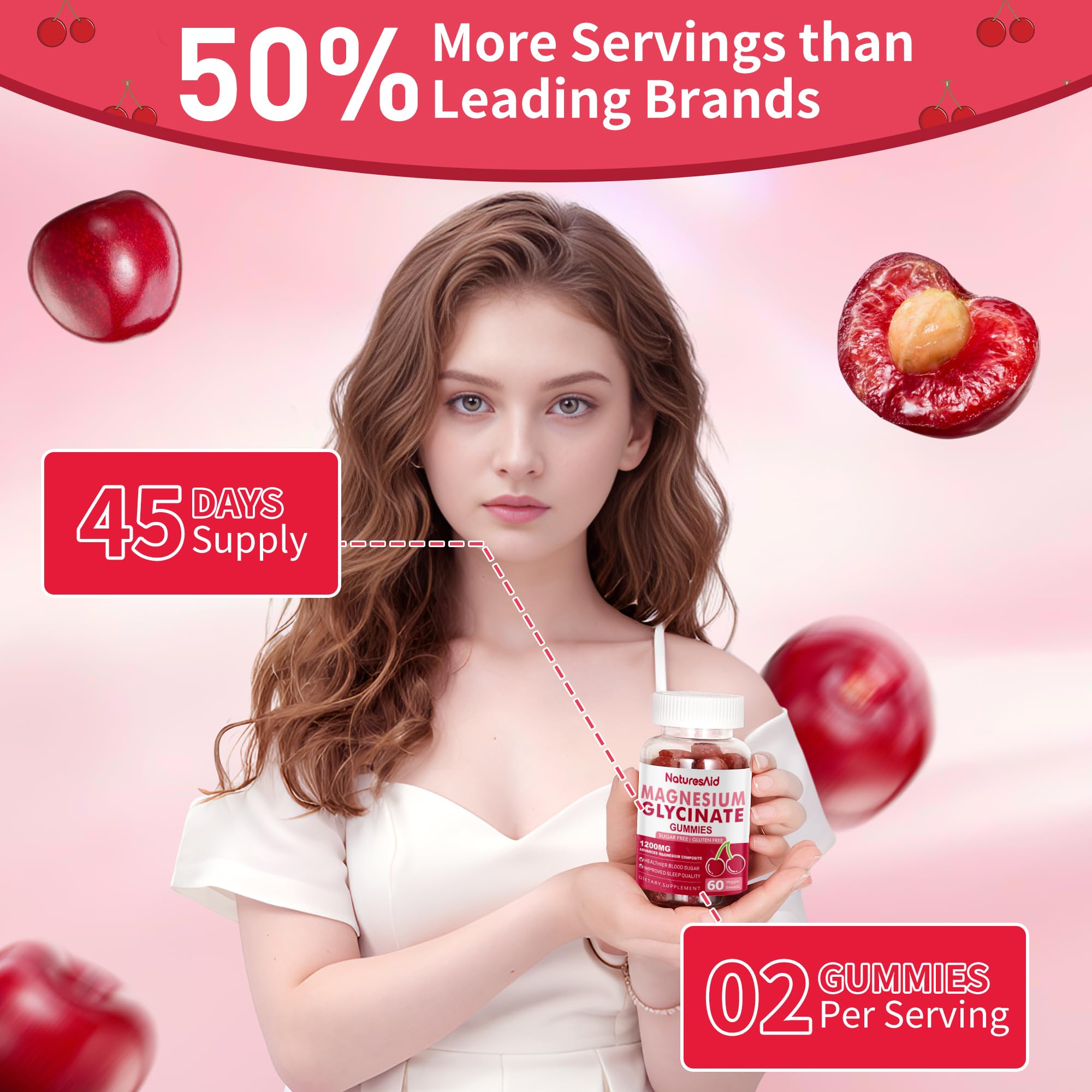 Sugar-free raspberry flavor Nature's Aid gummies vegan-friendly