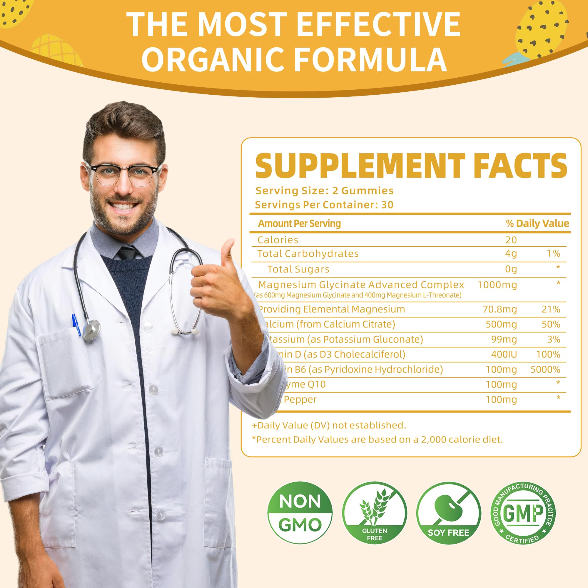 Natures Aid magnesium glycinate gummies ingredients close-up: CoQ10 and vitamin D for daily wellness