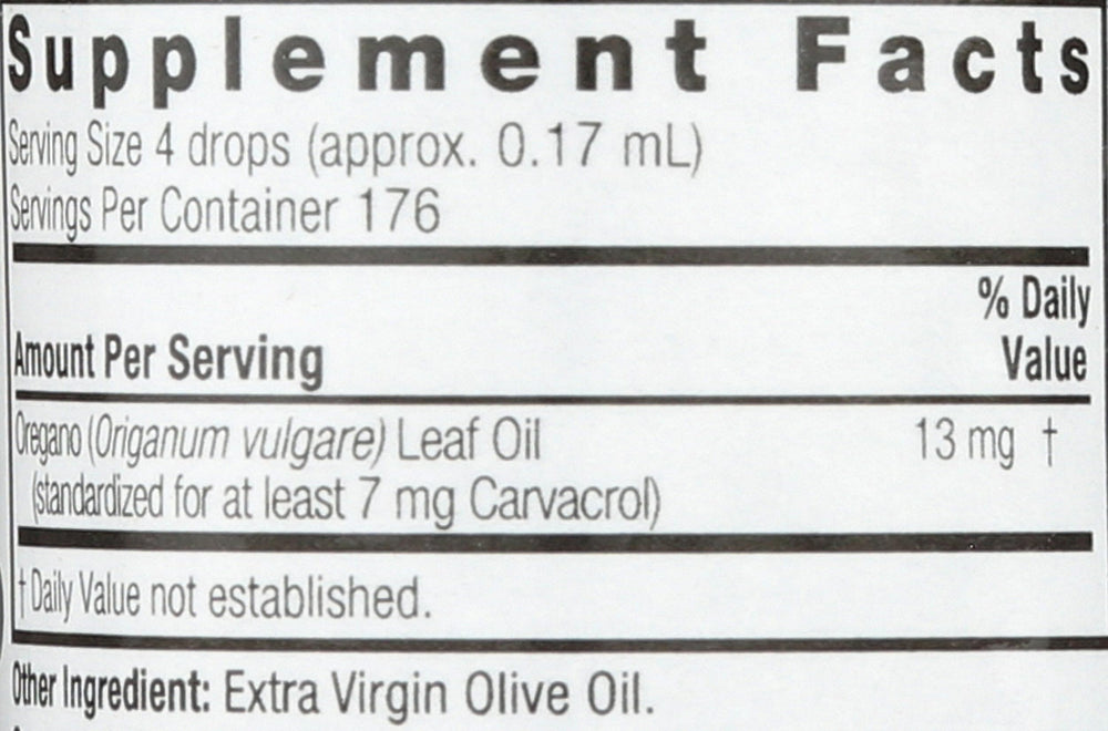 Nature's Answer Oregano Oil bottle in a kitchen setting for flavoring.
