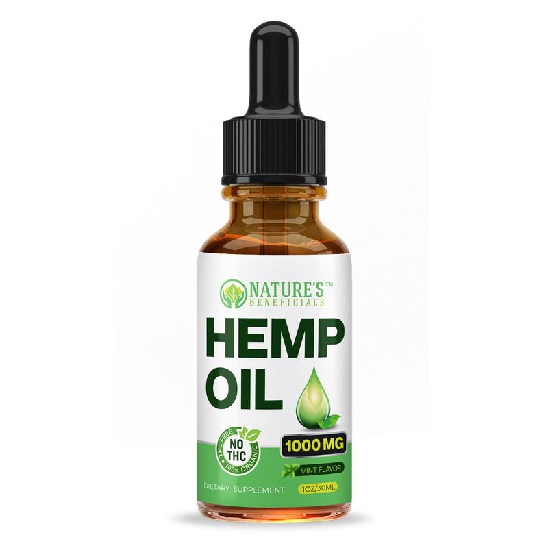 Nature's Beneficials hemp oil dropper for easy daily dosing