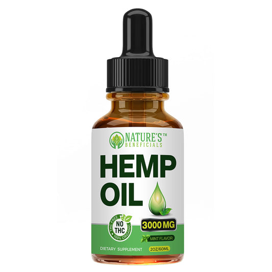 Nature's Beneficials peppermint hemp drops for easy dosing