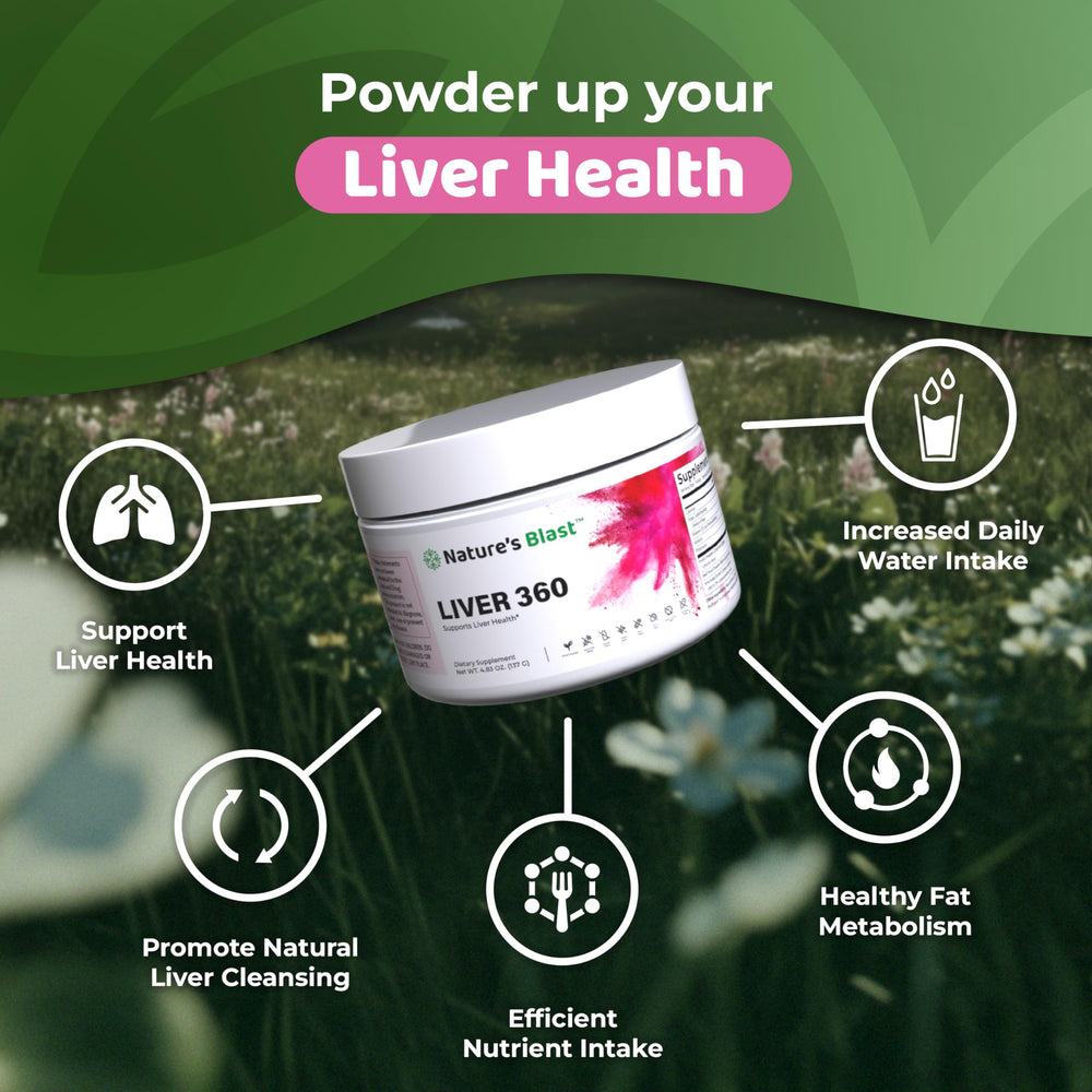 Digestive support in Nature's Blast Liver 360 powder form.